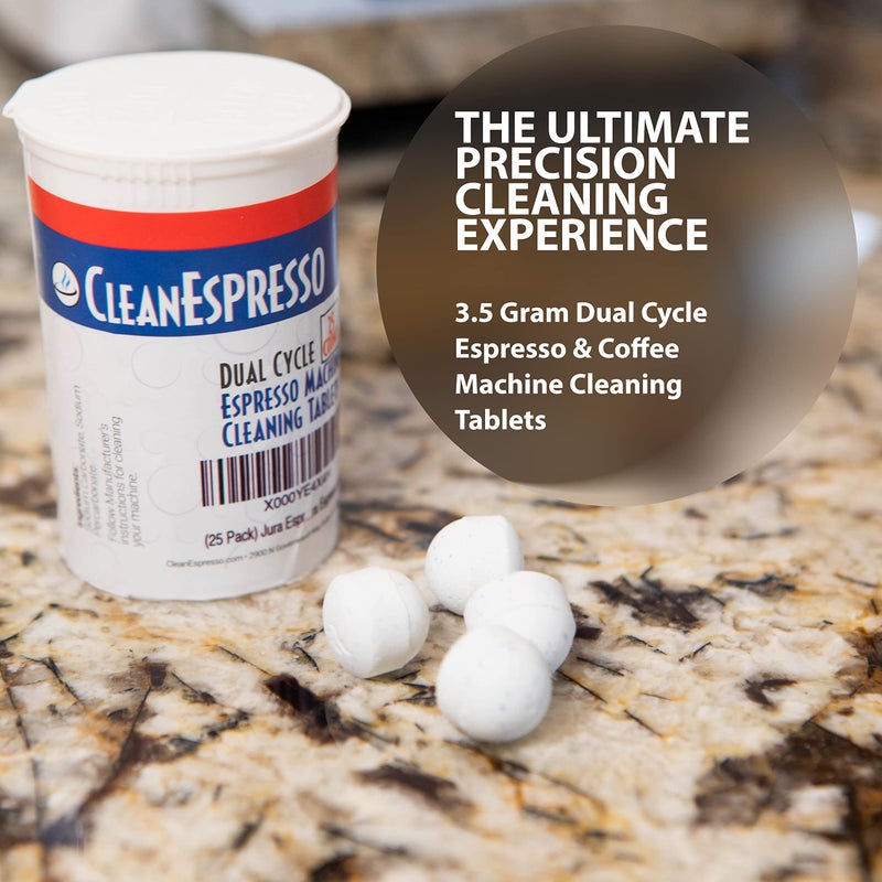 CleanEspresso - 25 Jura Cleaning Tablets - 3.5 g Dual Cycle Espresso Machine Cleaning Tablets for Jura Espresso Machines - Coffee Maker Accessories - Image 5